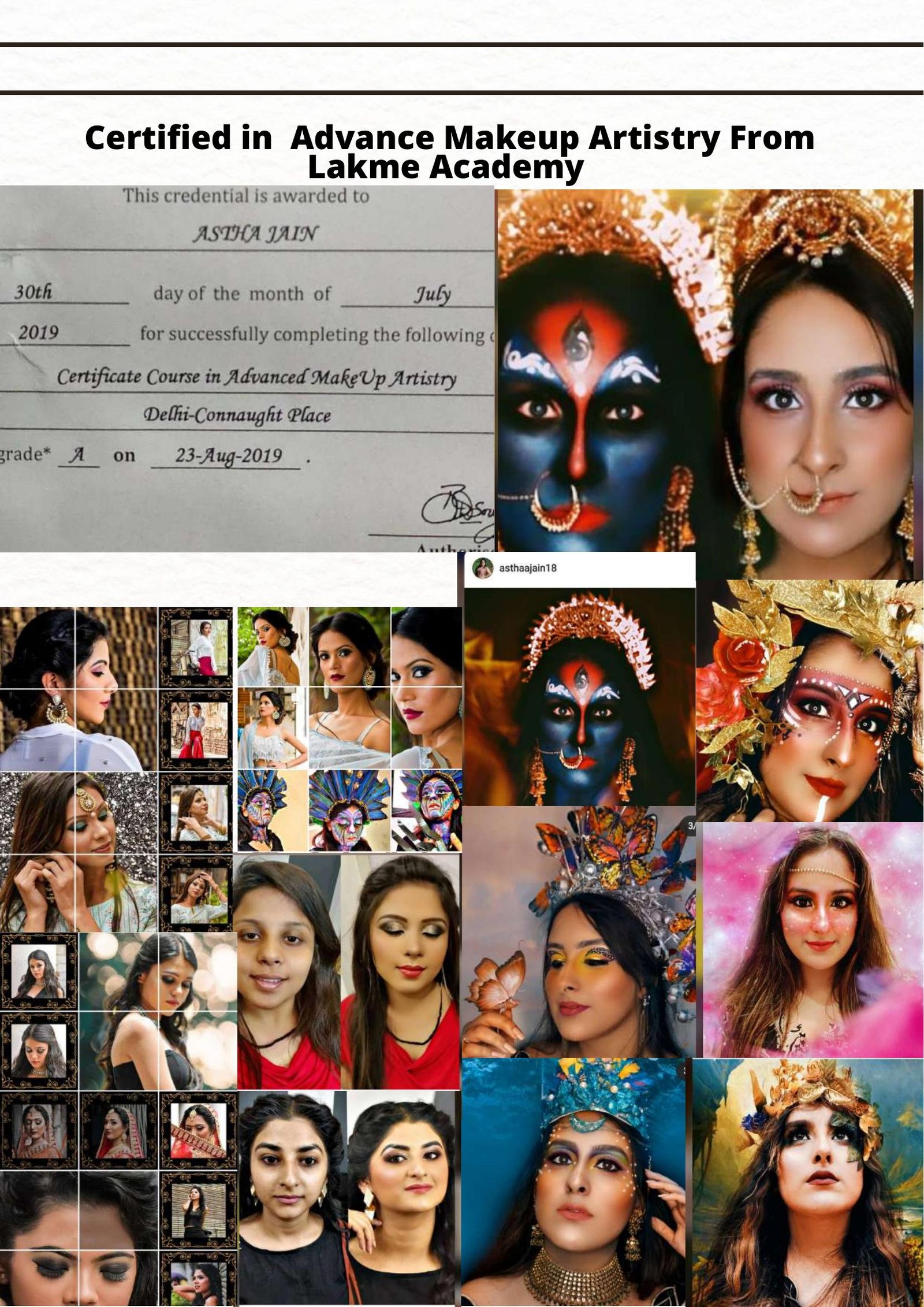 Certified From Lakme Academy